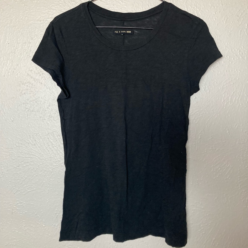 NWOT Rag & Bone black short sleeve scoop neck tee shirt size small